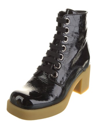 Miu Miu Patent Leather Combat Boots