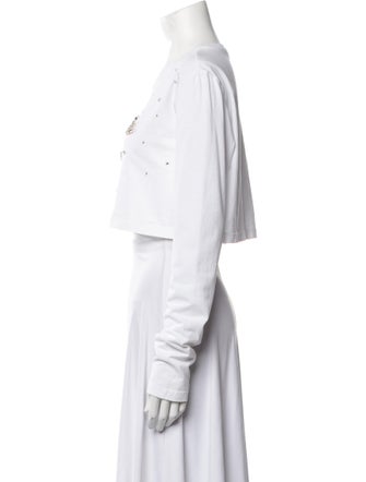 Miu Miu 2021 Graphic Print Crop Top