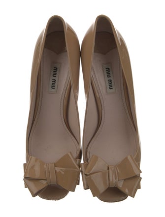 Miu Miu Patent Leather Slingback Sandals