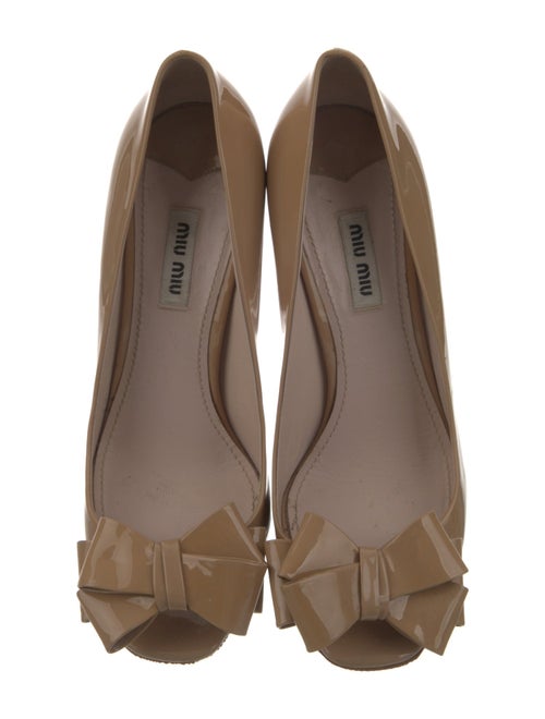 Miu Miu Patent Leather Slingback Sandals