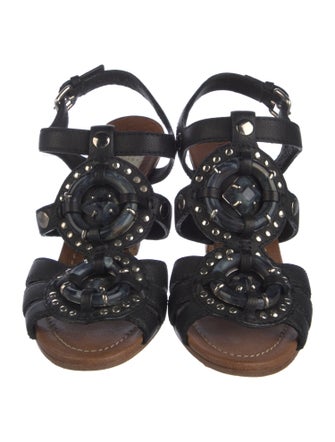 Miu Miu Leather Slingback Sandals