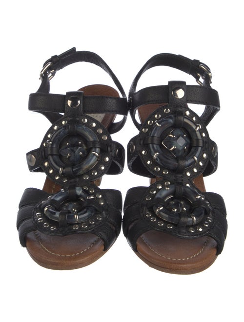 Miu Miu Leather Slingback Sandals