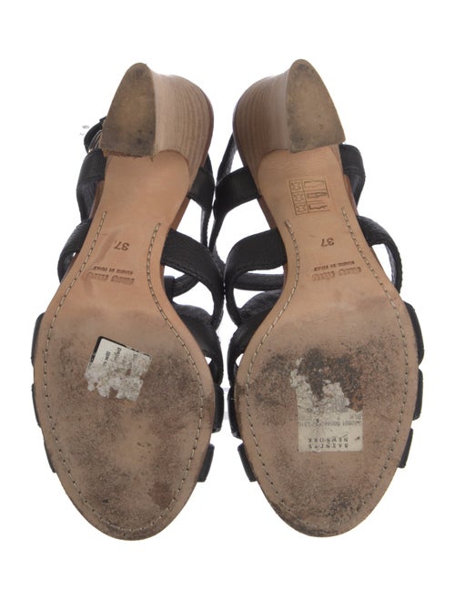 Miu Miu Leather Slingback Sandals
