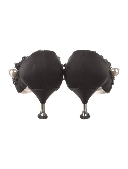 Miu Miu Satin Beaded Accents Pumps