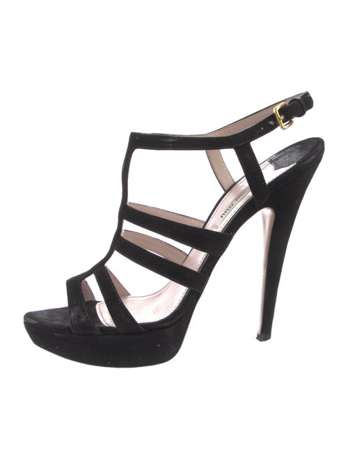 Miu Miu Suede Slingback Sandals