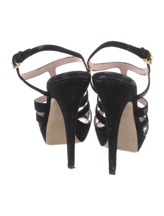 Miu Miu Suede Slingback Sandals