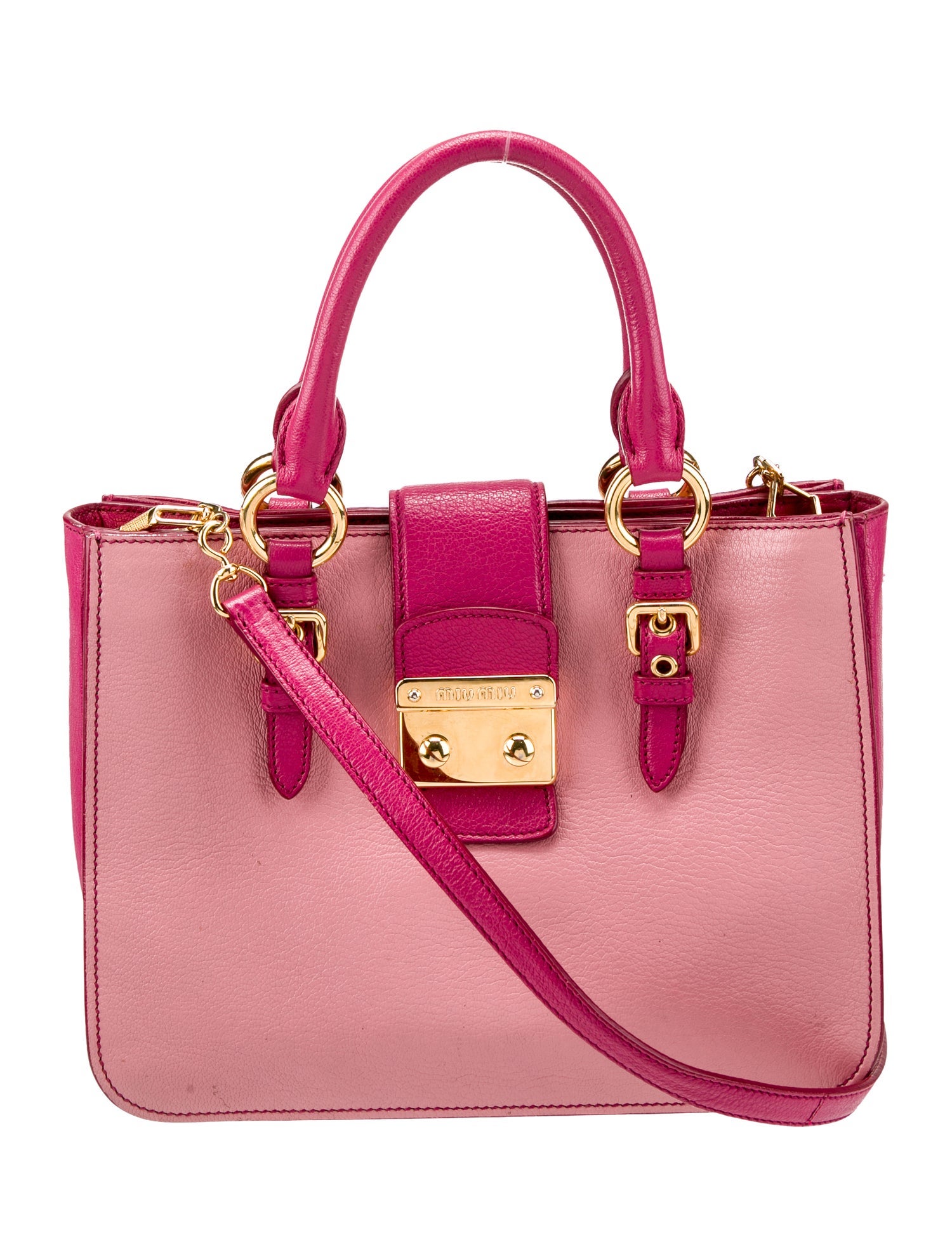 Miu Miu Leather Top Handle Bag
