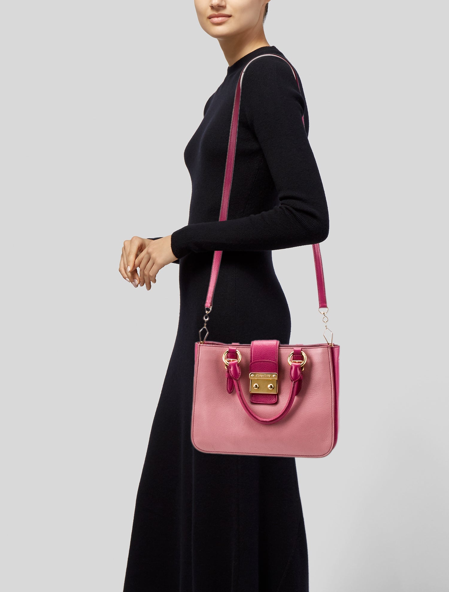 Miu Miu Leather Top Handle Bag