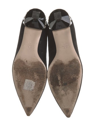 Miu Miu Suede Crystal Embellishments Sock Boots