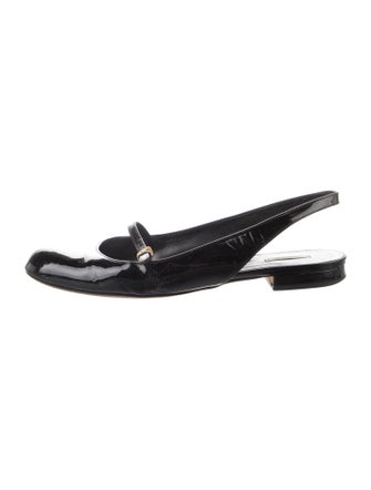 Miu Miu Patent Leather Slingback Flats