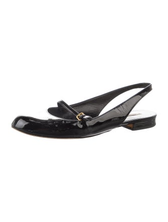 Miu Miu Patent Leather Slingback Flats