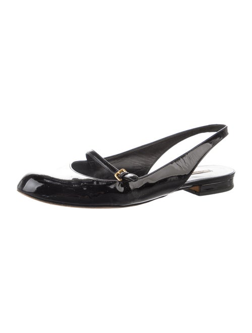 Miu Miu Patent Leather Slingback Flats
