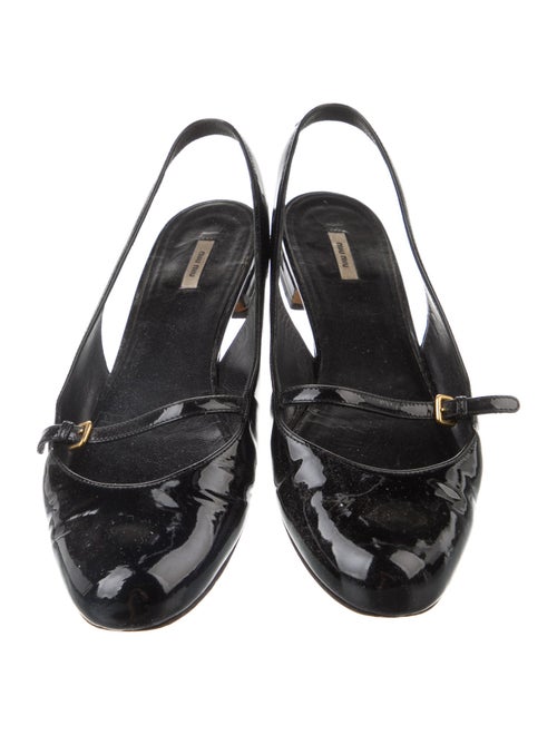 Miu Miu Patent Leather Slingback Flats