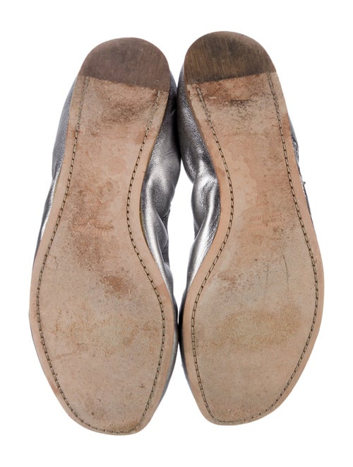 Miu Miu Leather Crystal Embellishments Ballet Flats