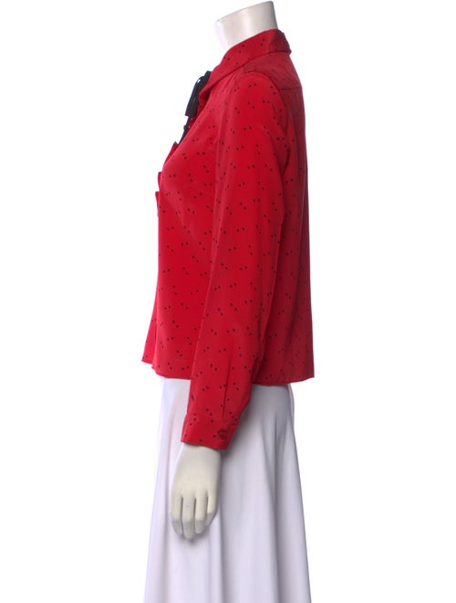 Miu Miu 2018 Polka Dot Print Button-Up Top