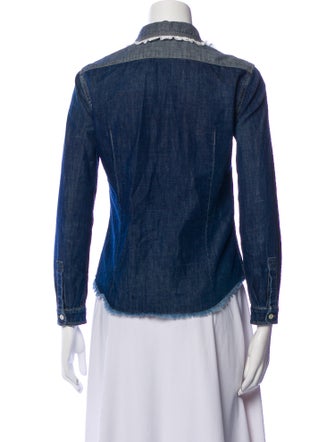 Miu Miu 2017 Long Sleeve Button-Up Top