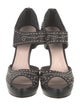 Miu Miu Leather Studded Accents Sandals