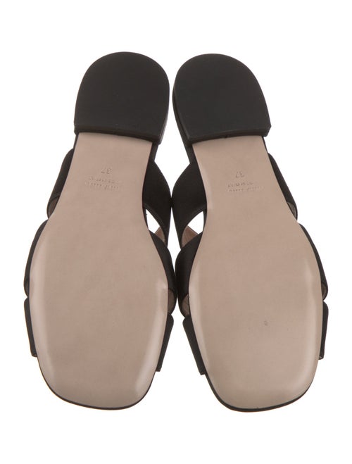 Miu Miu Leather Crystal Embellishments Slides