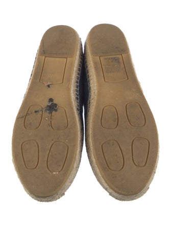 Miu Miu Denim Crystal Embellishments Espadrilles