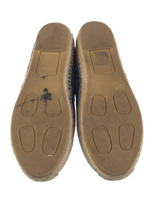 Miu Miu Denim Crystal Embellishments Espadrilles