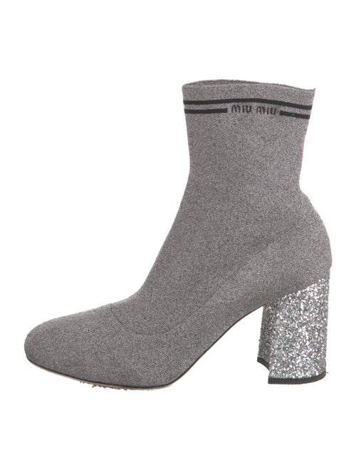 Miu Miu Glitter Accents Sock Boots