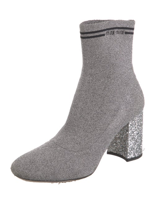 Miu Miu Glitter Accents Sock Boots