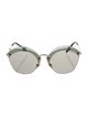 Miu Miu Round Mirrored Sunglasses