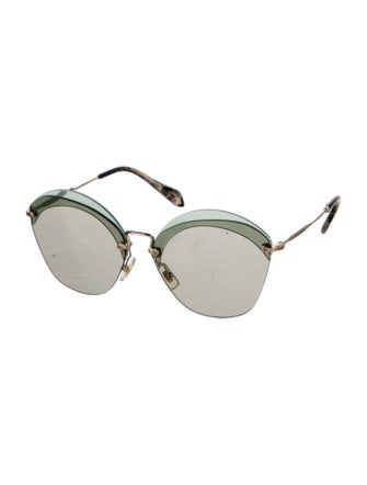 Miu Miu Round Mirrored Sunglasses