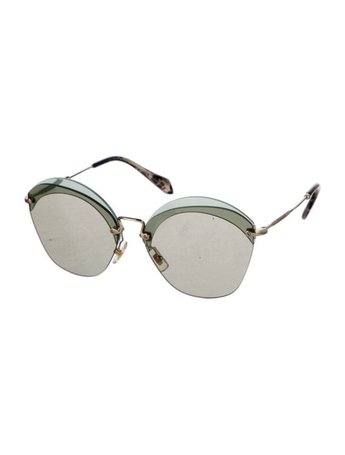 Miu Miu Round Mirrored Sunglasses