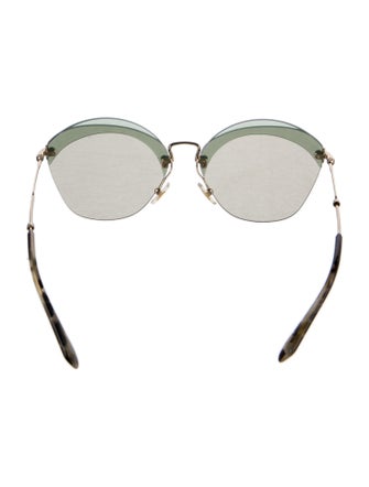 Miu Miu Round Mirrored Sunglasses