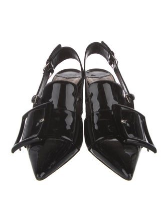 Miu Miu Patent Leather Slingback Pumps