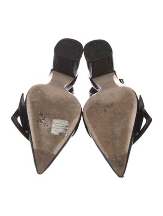 Miu Miu Patent Leather Slingback Pumps