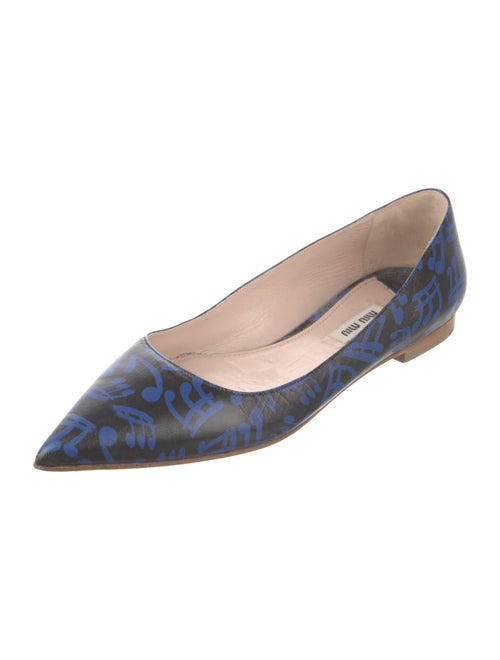 Miu Miu Leather Printed Flats