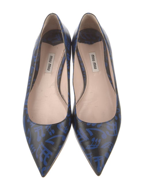 Miu Miu Leather Printed Flats