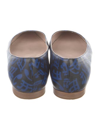 Miu Miu Leather Printed Flats