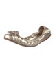 Miu Miu Leather Crystal Embellishments Ballet Flats