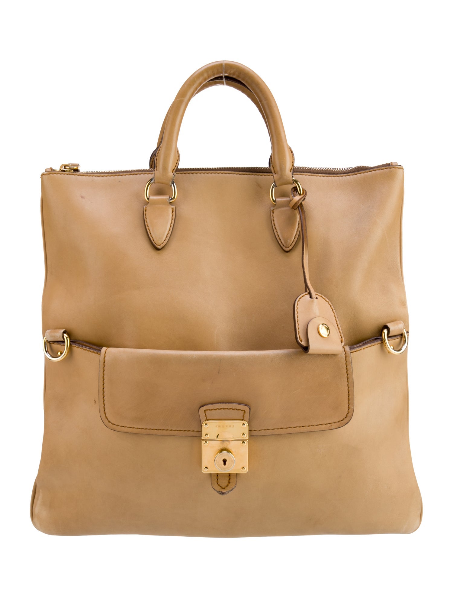 Miu Miu Leather Top Handle Bag