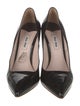 Miu Miu Patent Leather Glitter Accents Pumps
