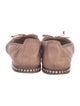 Miu Miu Leather Bow Accents Ballet Flats