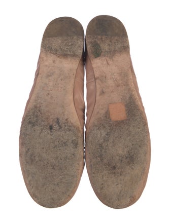 Miu Miu Leather Bow Accents Ballet Flats