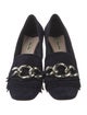 Miu Miu Suede Chain-Link Accents Pumps