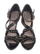 Miu Miu Patent Leather Studded Accents Sandals