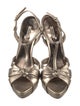 Miu Miu Leather Crystal Embellishments T-Strap Sandals