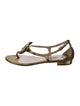 Miu Miu Leather T-Strap Sandals