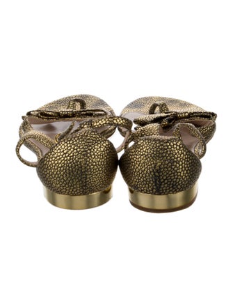 Miu Miu Leather T-Strap Sandals