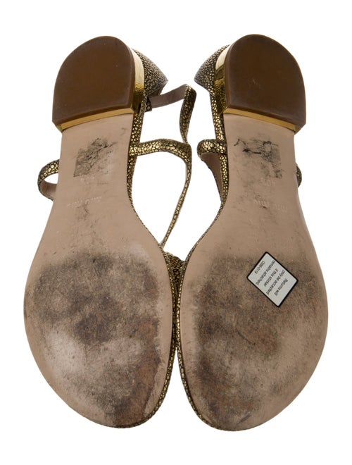 Miu Miu Leather T-Strap Sandals