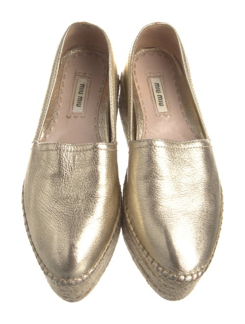 Miu Miu Leather Espadrilles