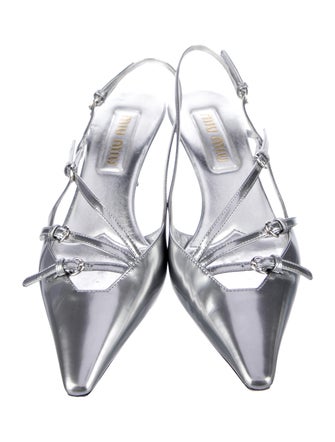 Miu Miu Patent Leather Slingback Pumps