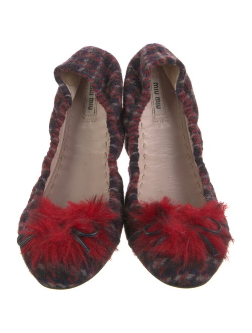 Miu Miu Wool Printed Ballet Flats