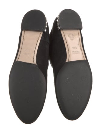 Miu Miu Suede Crystal Embellishments Chelsea Boots